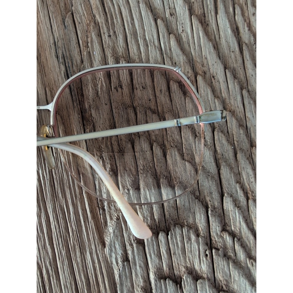 Vintage Eyeglasses Anita RS Windsor Aviator Round Gold Metal Half Rim Oversized - Picture 11 of 16